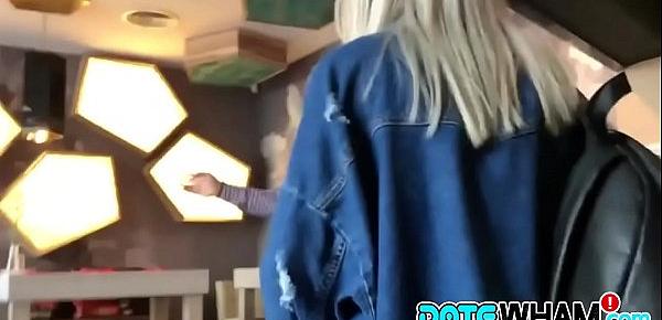  Smoking hot blonde getting her fat t wat smashed hard on the first date